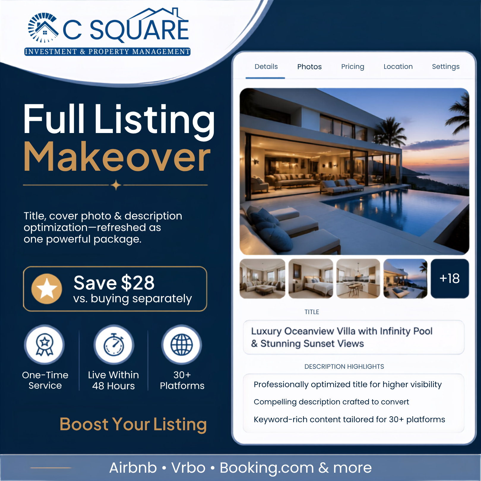 C Square Listing Boost: Full Listing Makeover Bundle